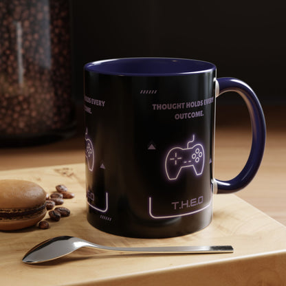 Personalized Initial Game Controller Accent Coffee Mug