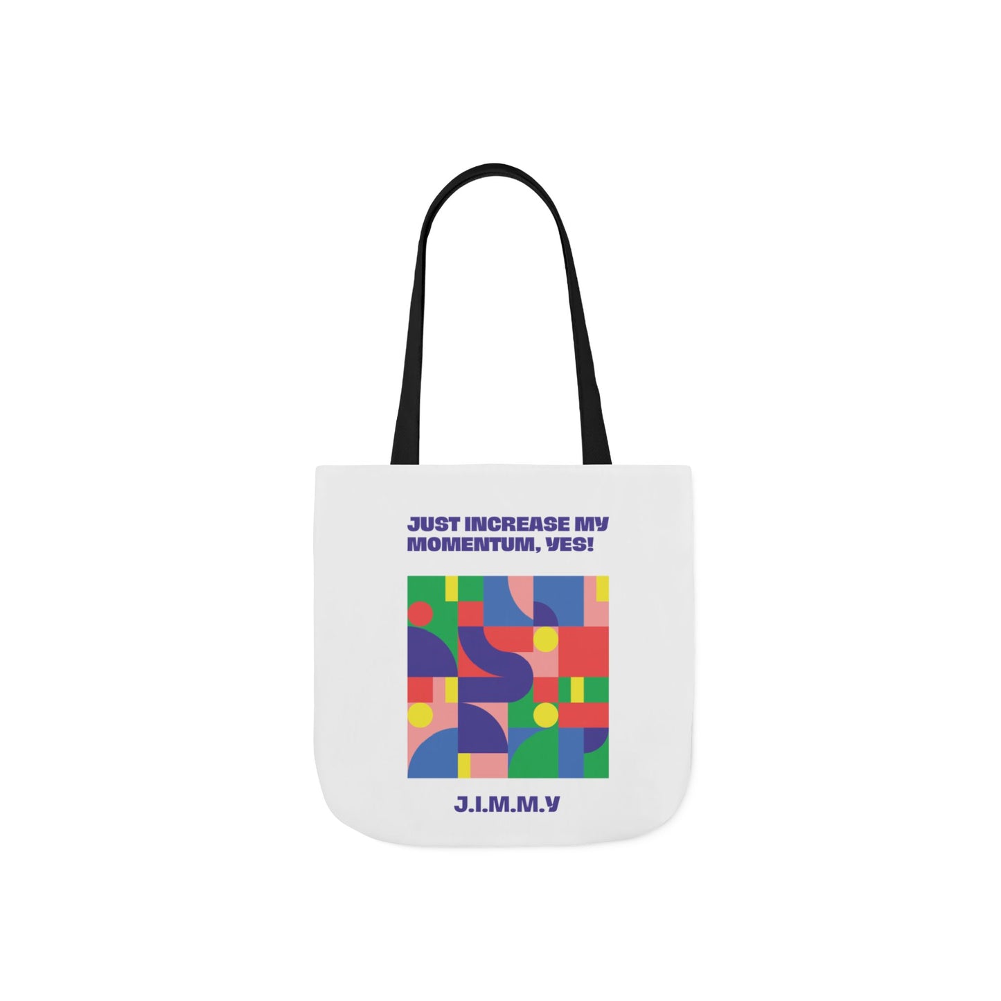 Personalized Initial Quote Colorful Momentum Canvas Tote Custom Name