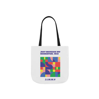 Personalized Initial Quote Colorful Momentum Canvas Tote Custom Name