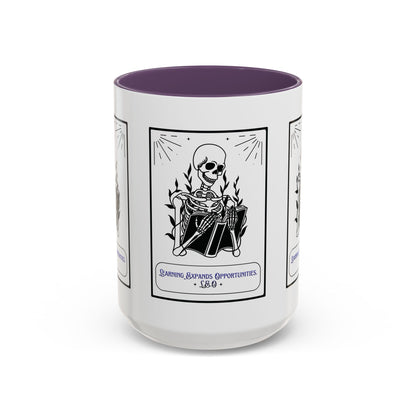 Personalized Initial Skeleton Accent Coffee Mug