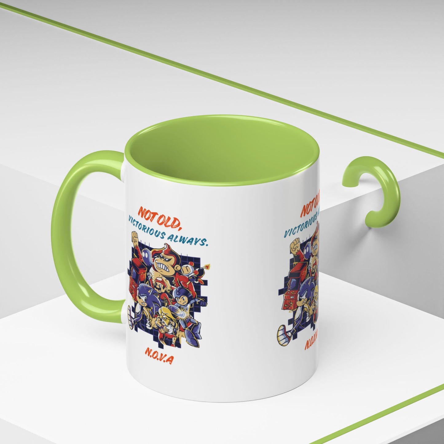 Personalized Victory Cartoon Accent Coffee Mug