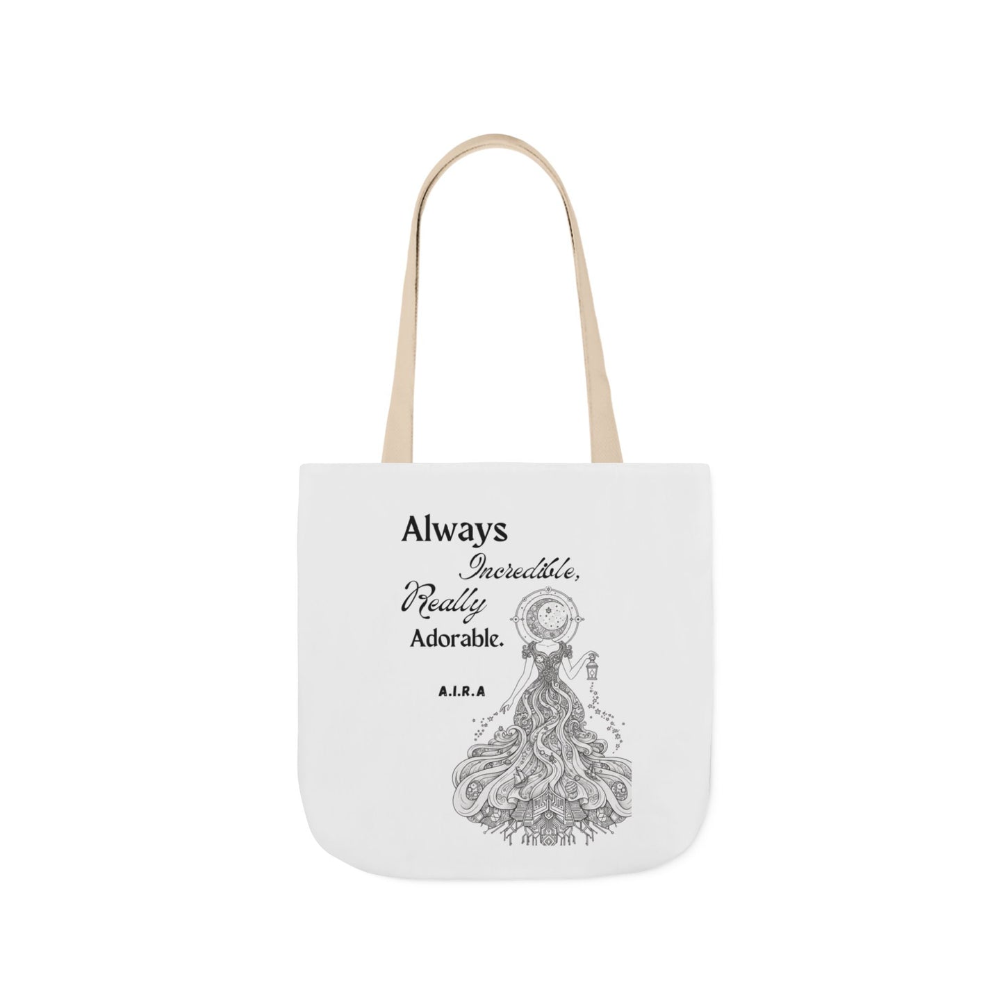 Personalized Initial Quote Light Girl Canvas Tote Custom Name
