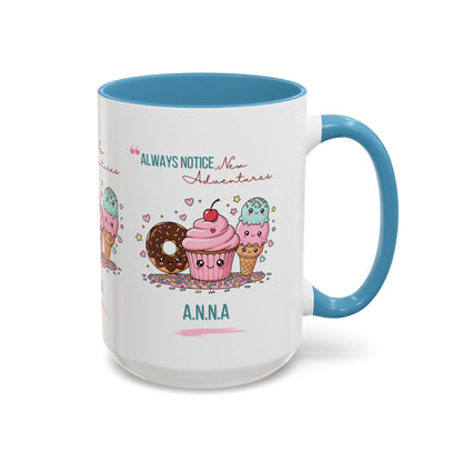 Personalized Initial Sweet Treat Accent Coffee Mug