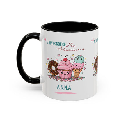 Personalized Initial Sweet Treat Accent Coffee Mug