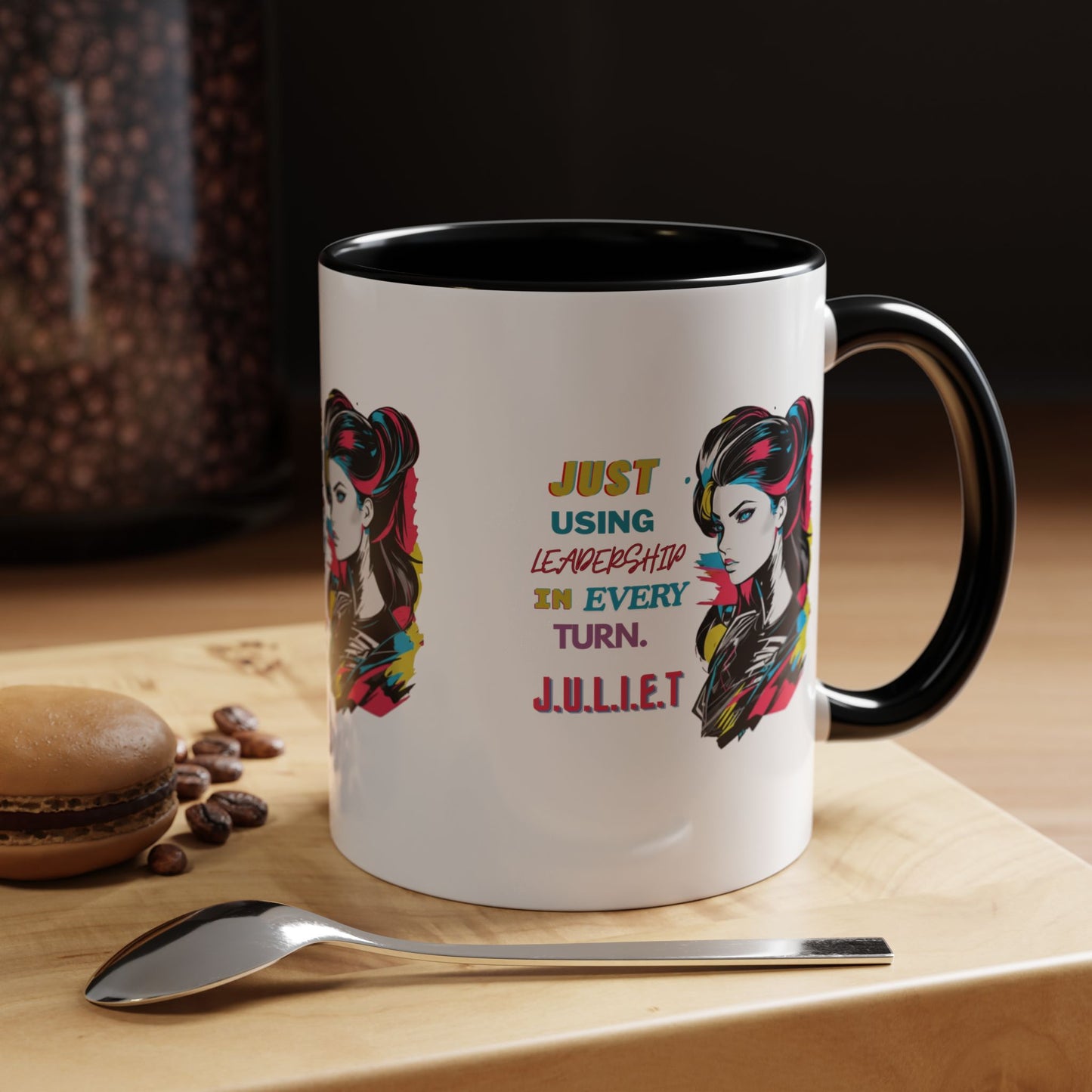 Personalized Vintage Girl Accent Coffee Mug