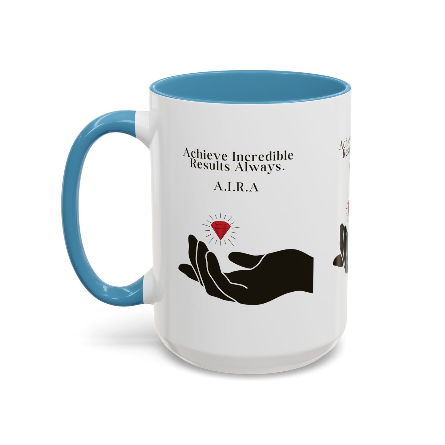 Personalized Initial Hand and Gem Accent Coffee Mug