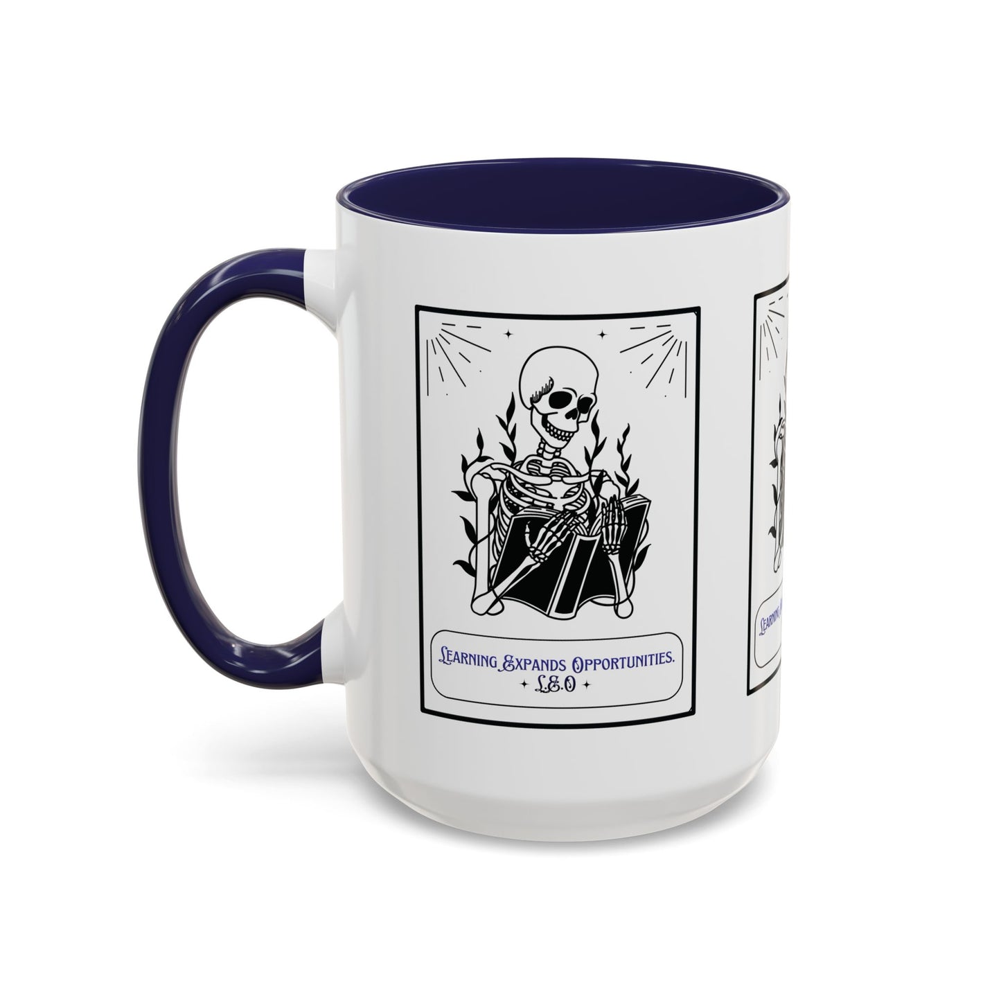 Personalized Initial Skeleton Accent Coffee Mug
