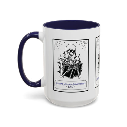 Personalized Initial Skeleton Accent Coffee Mug