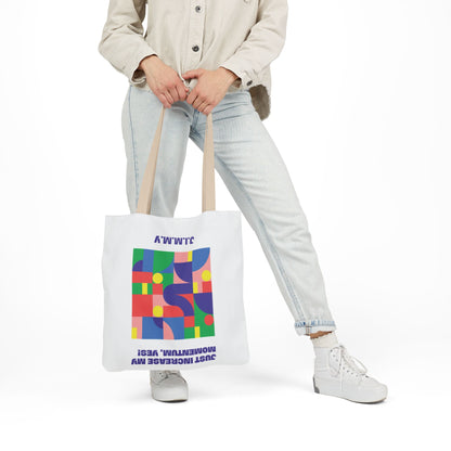 Personalized Initial Quote Colorful Momentum Canvas Tote Custom Name