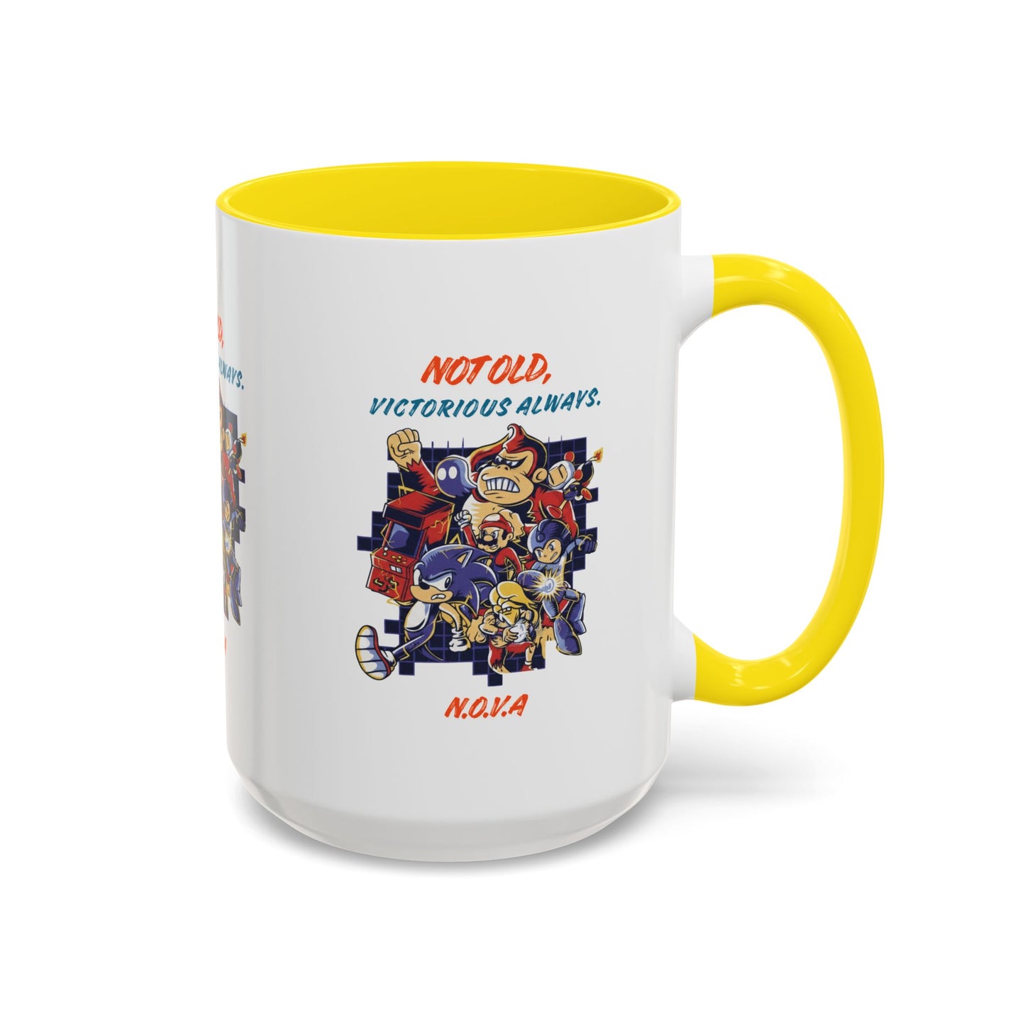 Personalized Victory Cartoon Accent Coffee Mug