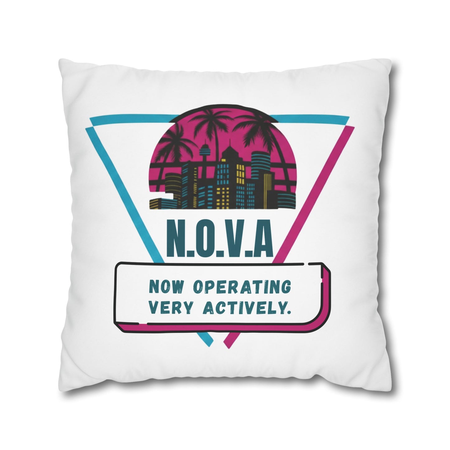 Personalized Initial Quote Building — Custom Sayings on Square Poly Canvas Pillowcase