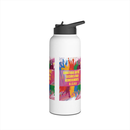 Personalized Initial Quote Colorful Paint Stainless Steel Water Bottle
