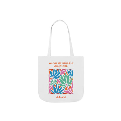 Personalized Initial Quote Colorful Momentum Canvas Tote Custom Name