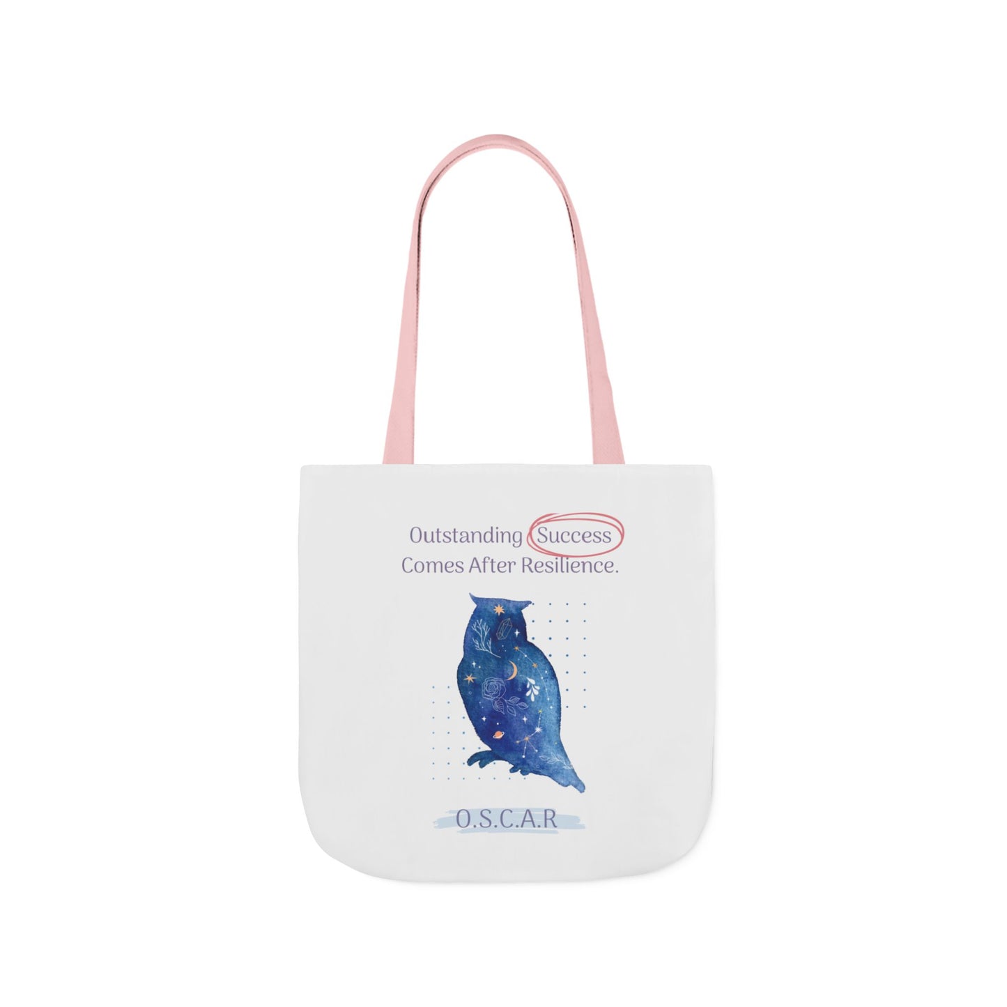 Personalized Initial Quote Owl Galaxy Canvas Tote Custom Name