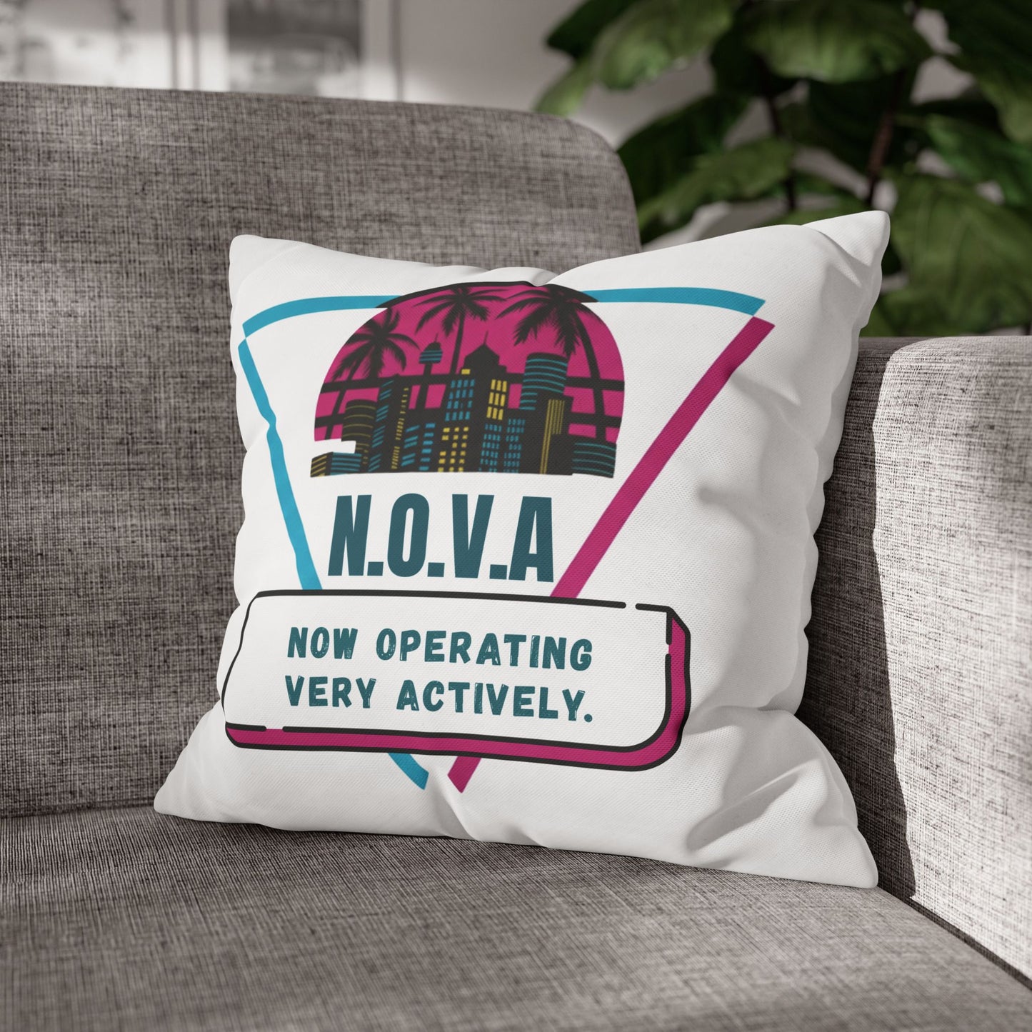 Personalized Initial Quote Building — Custom Sayings on Square Poly Canvas Pillowcase