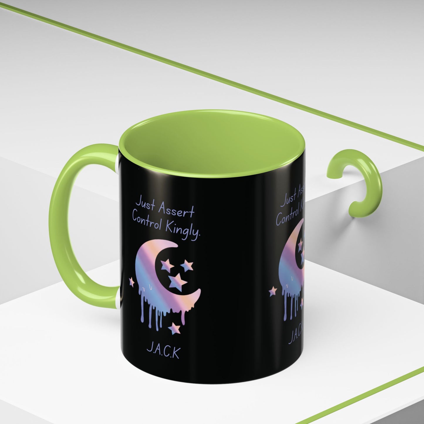 Personalized Moon Dripping Accent Coffee Mug