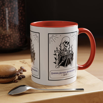 Personalized Initial Skeleton Accent Coffee Mug