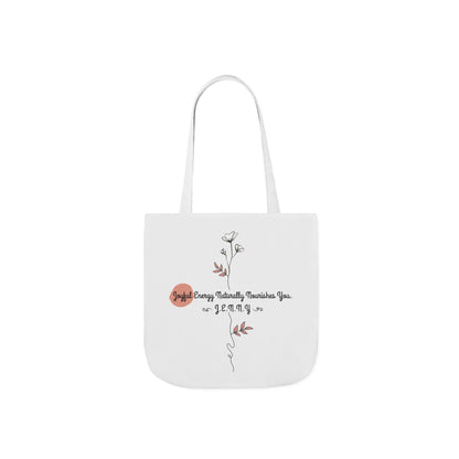 Personalized Initial Quote Floral Minimalist Canvas Tote Custom Name