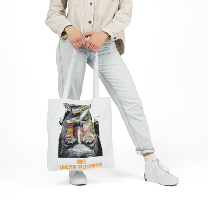 Personalized Initial Quote Khan Canvas Tote Custom Name