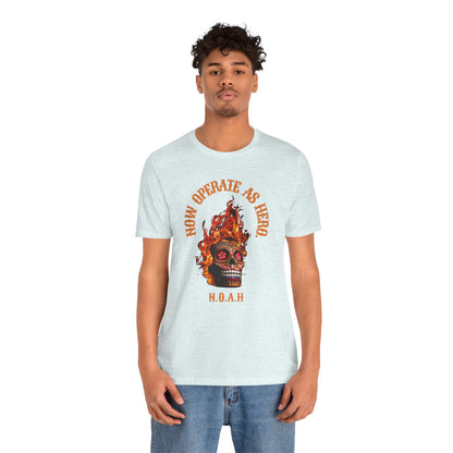 Personalized Fiery Skull Graphic Tee