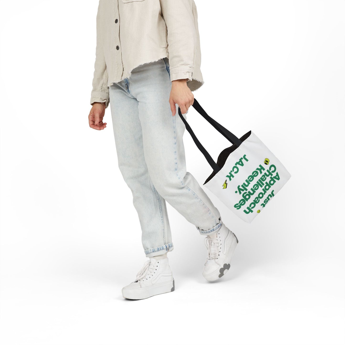 Personalized Initial Quote Simple Message Canvas Tote Custom Name