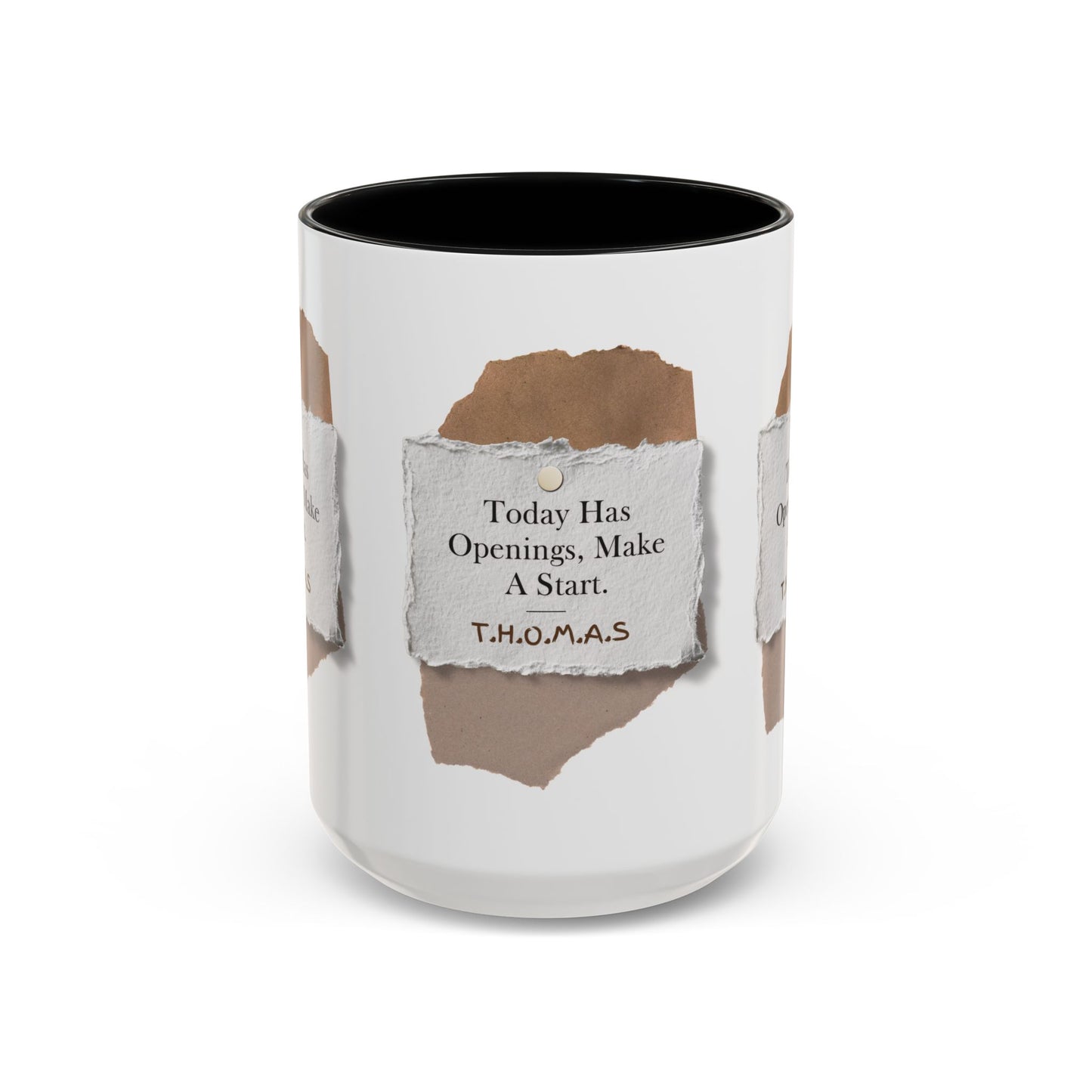Personalized Torn Paper Note Accent Coffee Mug