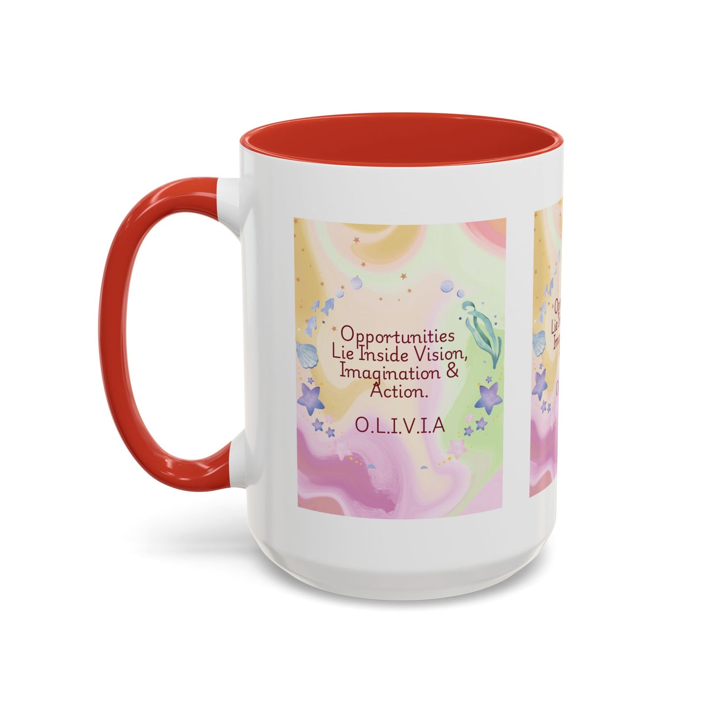 Personalized Ocean Theme Accent Coffee Mug