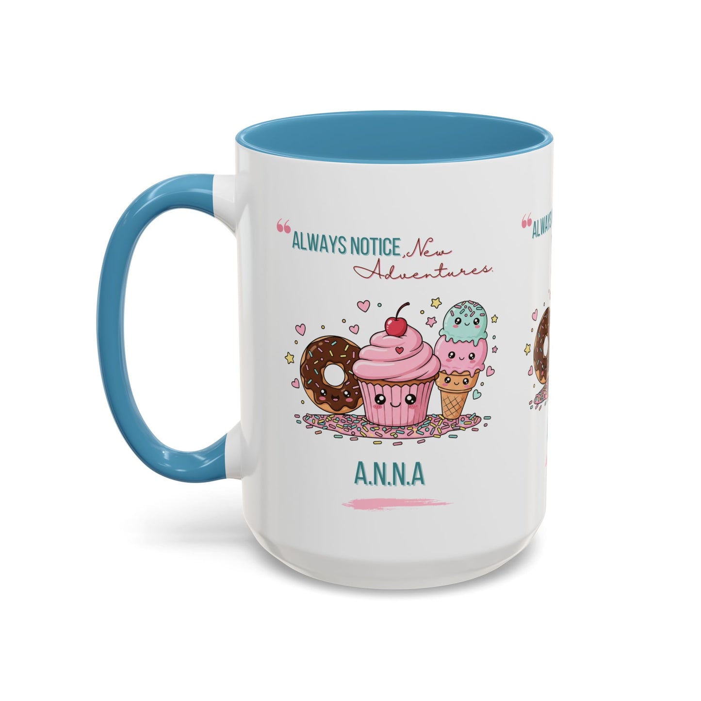 Personalized Initial Sweet Treat Accent Coffee Mug