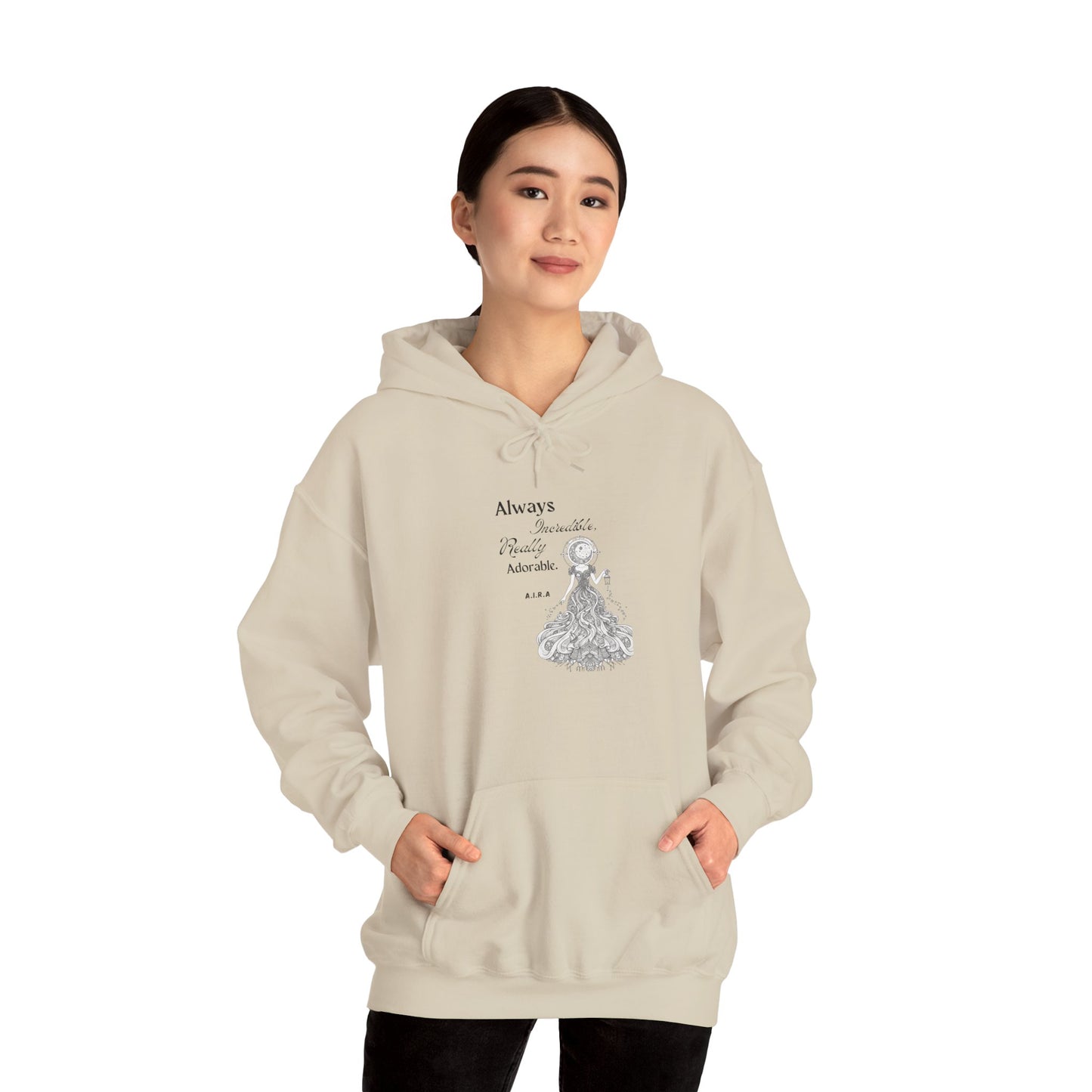 Personalized Girl with light Hooded Sweatshirt