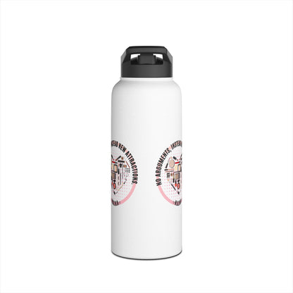 Personalized Initial Cosmetic Heart Controller Stainless Steel Water Bottle