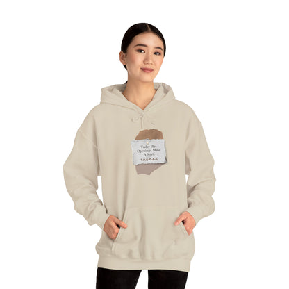 Personalized Torn Paper Motive Hooded Sweatshirt