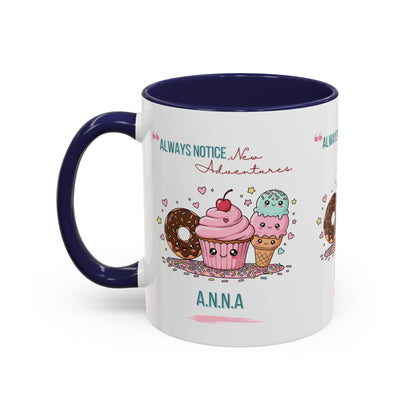 Personalized Initial Sweet Treat Accent Coffee Mug
