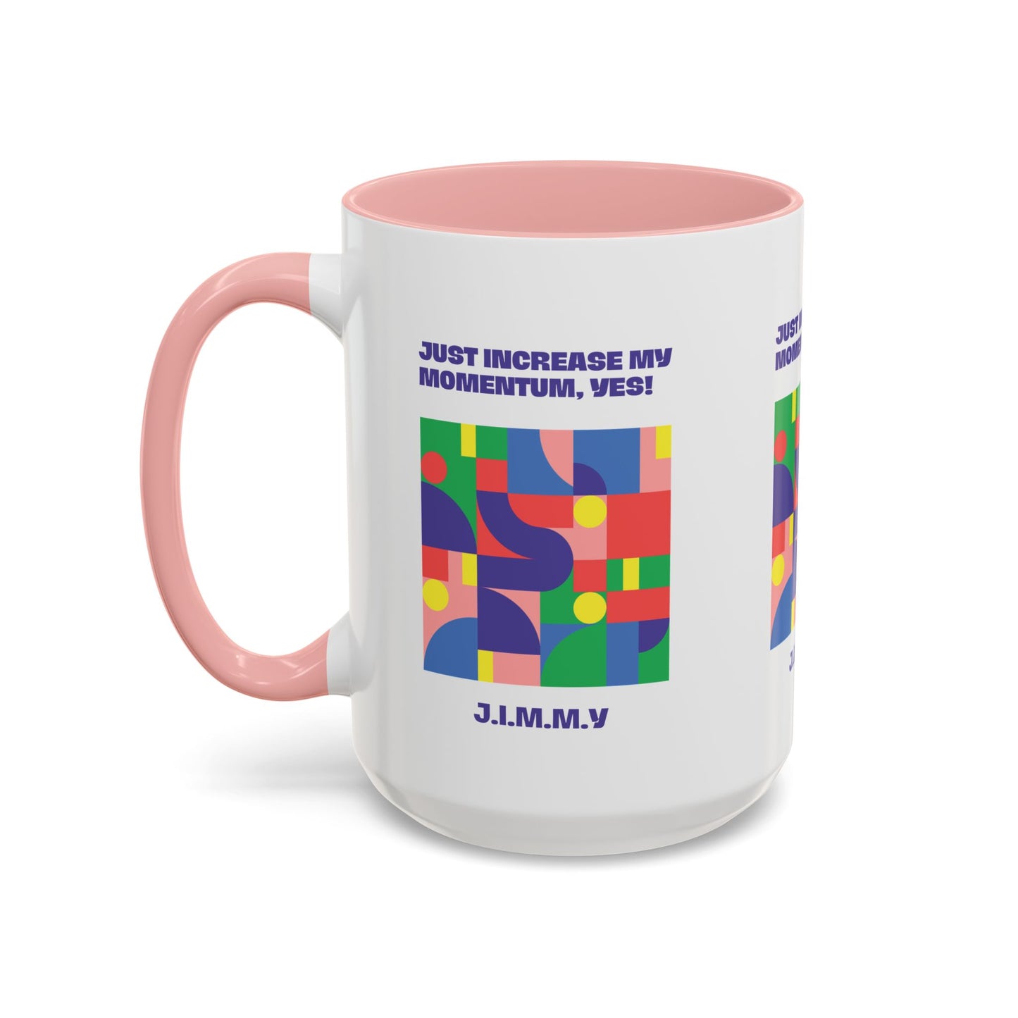 Personalized Initial Colorful Momentum Accent Coffee Mug