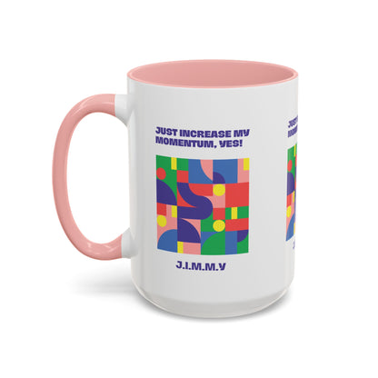 Personalized Initial Colorful Momentum Accent Coffee Mug