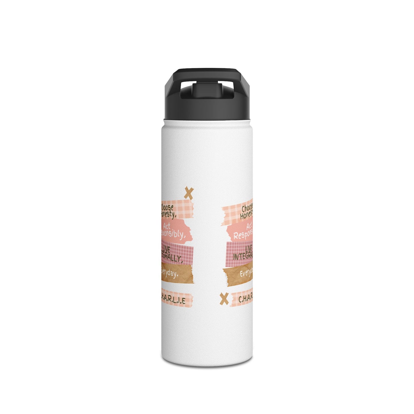 Personalized Initial Quote Note Steps Stainless Steel Water Bottle