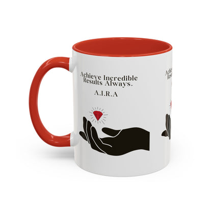 Personalized Initial Hand and Gem Accent Coffee Mug