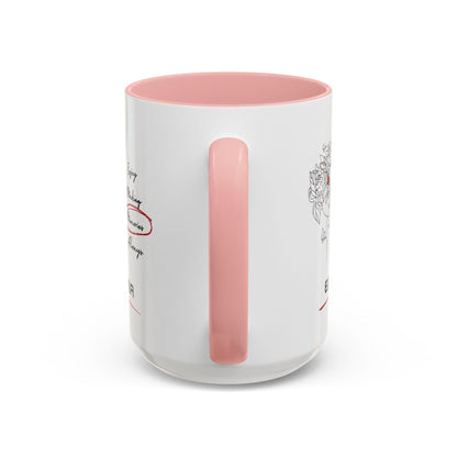 Personalized Initial Floral Girl Accent Coffee Mug