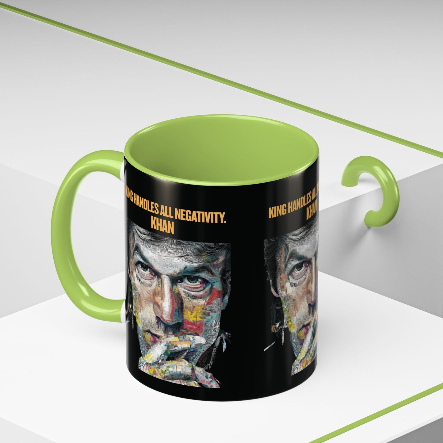 Personalized Initial Khan Accent Coffee Mug