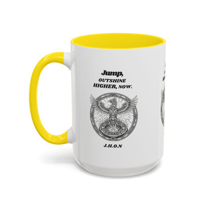 Personalized Eagle Circle Accent Coffee Mug