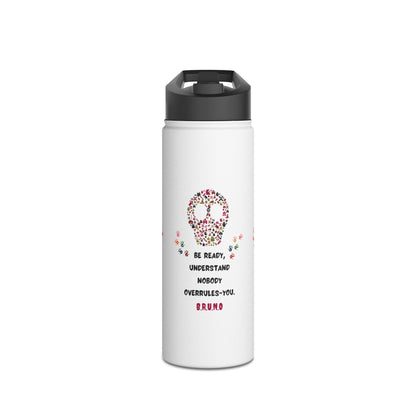 Personalized Initial Quote Hands Skull Stainless Steel Water Bottle