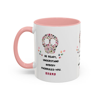 Personalized Initial Floral Skull Accent Coffee Mug