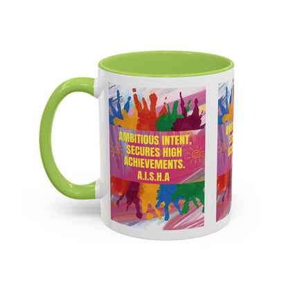 Personalized Initial Colorful Paint Accent Coffee Mug