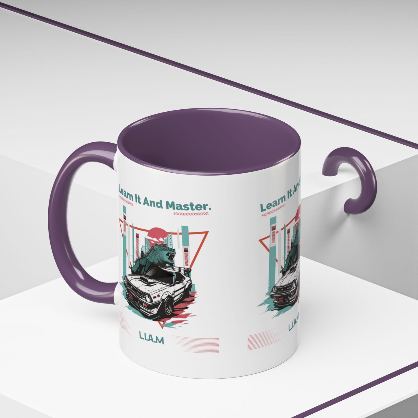Personalized Retro Racing Accent Coffee Mug