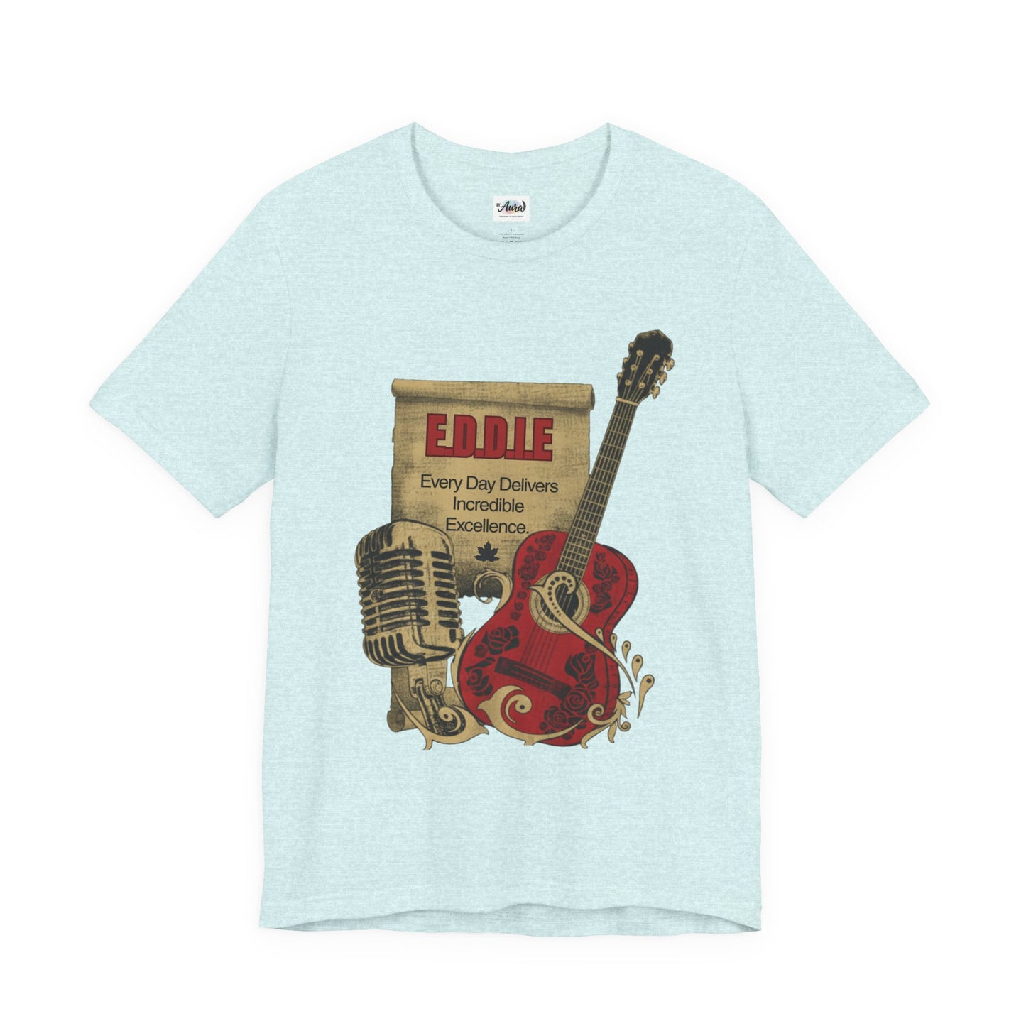Personalized Music Vintage Microphone & Guitar Tee