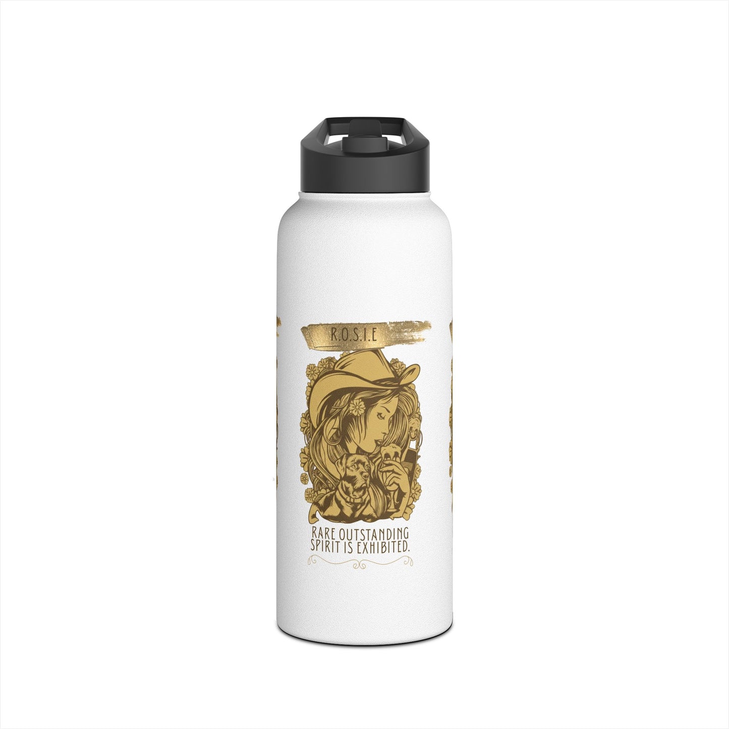 Personalized Initial Quote Golden Girl Stainless Steel Water Bottle