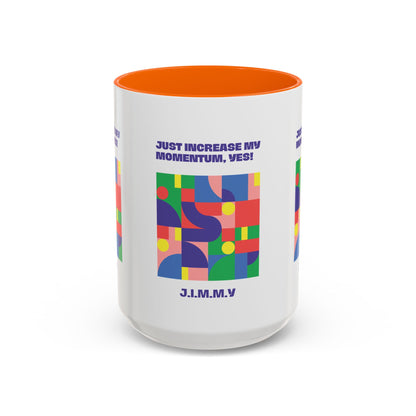 Personalized Initial Colorful Momentum Accent Coffee Mug