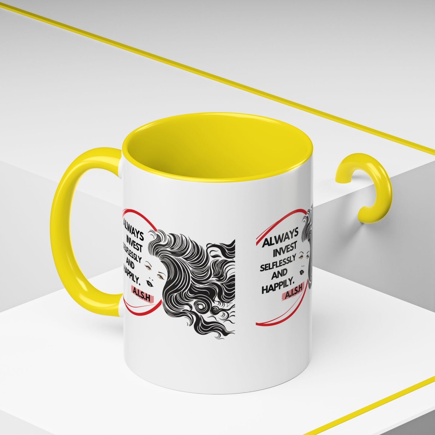 Personalized Inspirational Girl Accent Coffee Mug