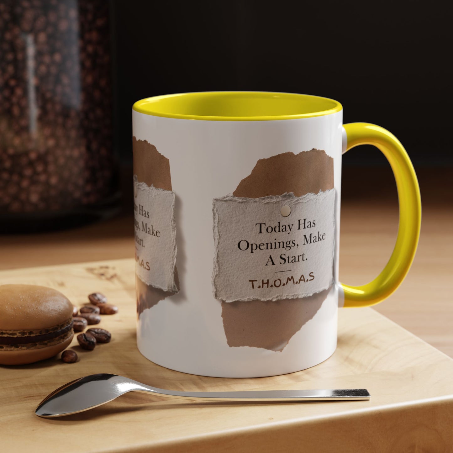Personalized Torn Paper Note Accent Coffee Mug