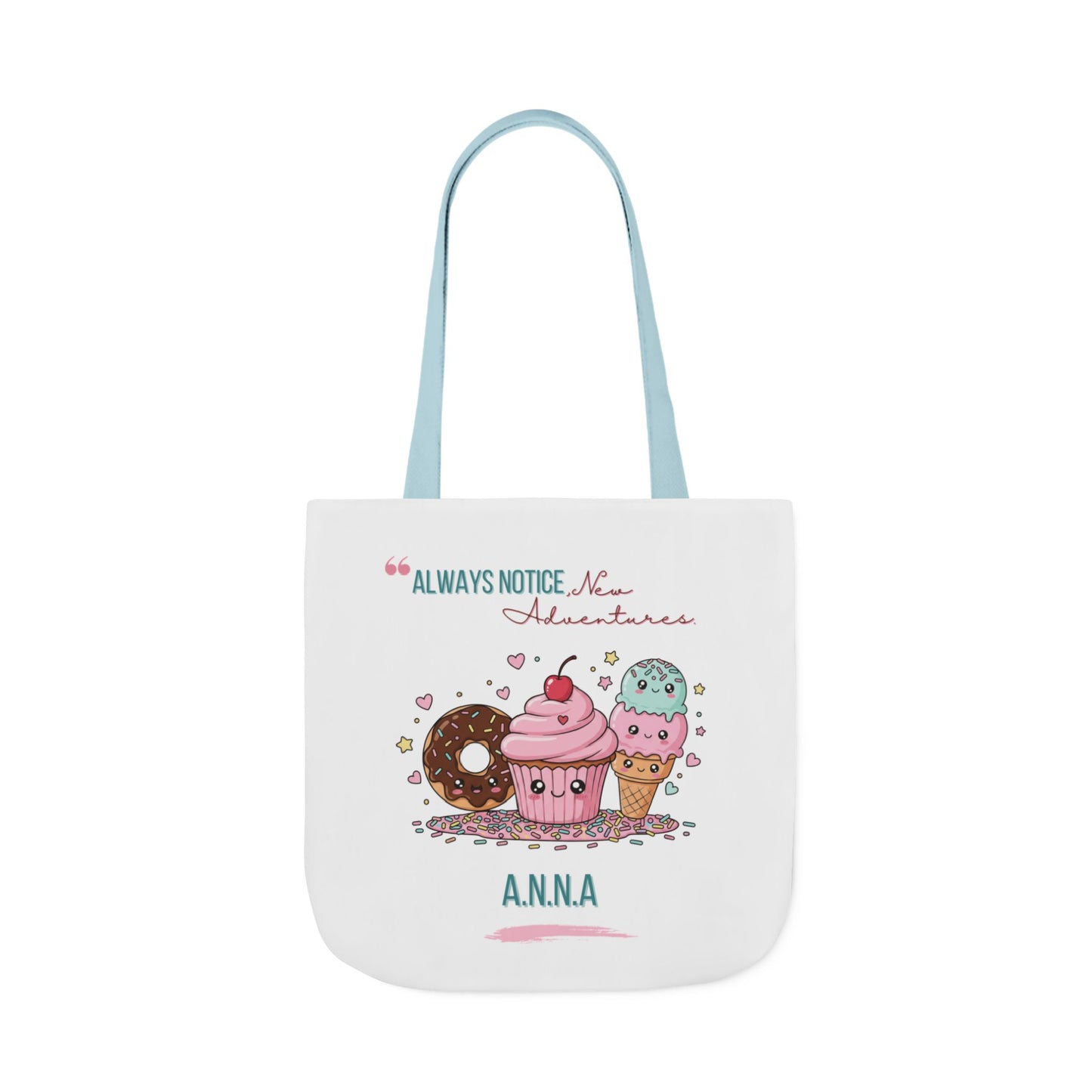 Personalized Initial Quote Sweet Treat Canvas Tote Custom Name