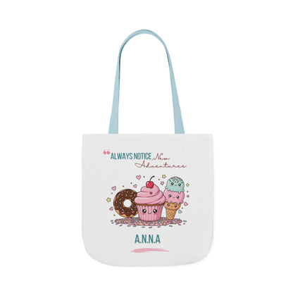 Personalized Initial Quote Sweet Treat Canvas Tote Custom Name